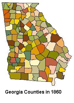1860 Georgia Counties