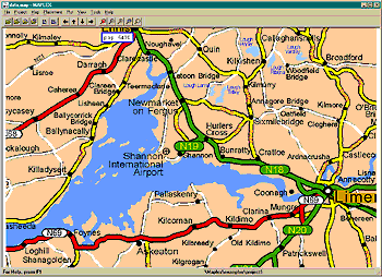 Map: Surrounding Area of Limerick, Ireland