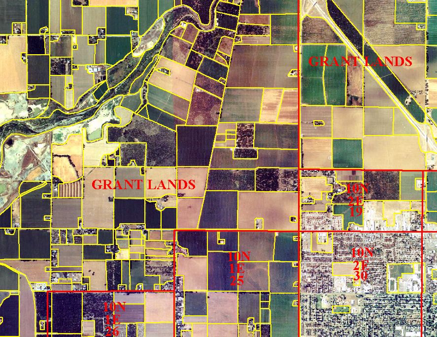 Township, Range and Section Borders Over Revised Field Border Coverage