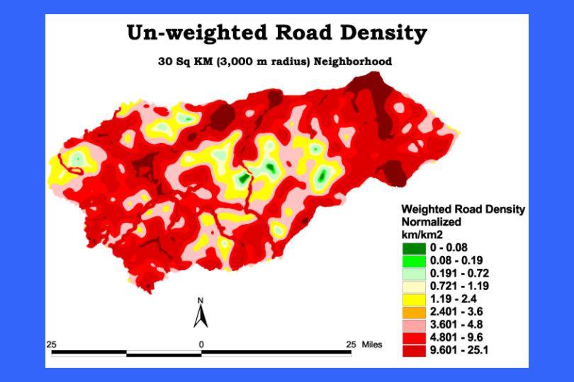 Un-weighted RD 3090 m