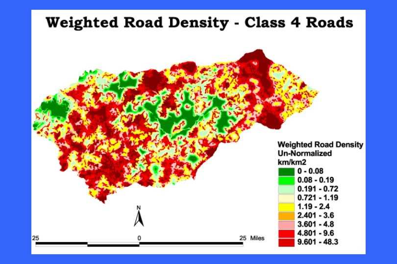 Class 4 Weighted Road Density