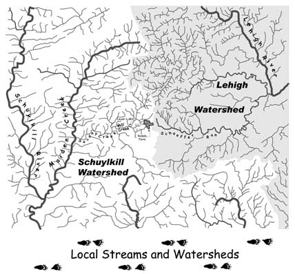 Fig. 15 (Showing the branching connection between the local streams and the basin)