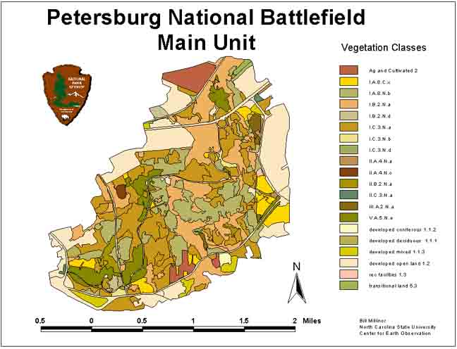 Vegetation at Petersburg National Battlefield Main Unit