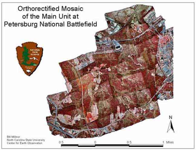 Orthorectified Mosaic of Petersburg National Battlefield Main Unit