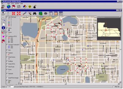 Example of a MaxResponder map view