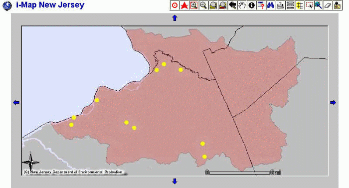 Figure D-5: Discharged Parameter GIS Polygon Search Map View.