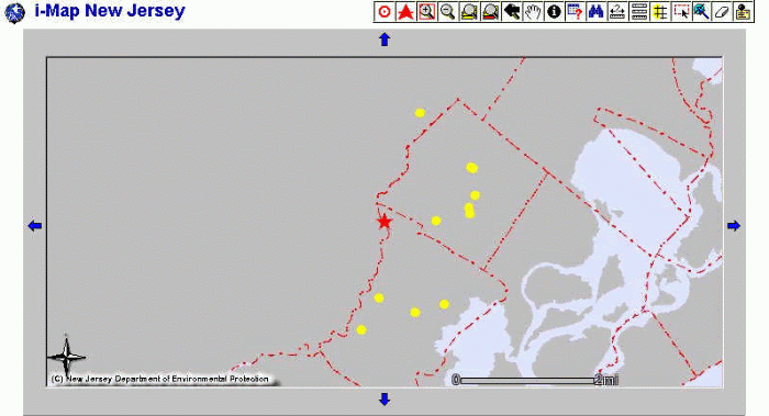Figure D-6: Program Interest Radial Search Map View.