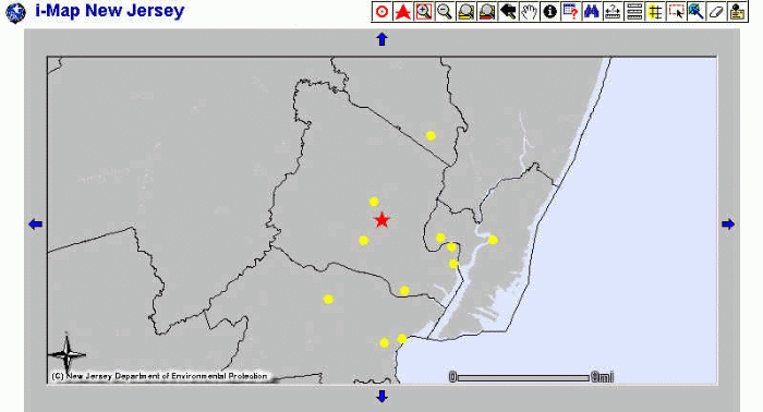 Figure D-2: Agency Activity Radial Search Map View.