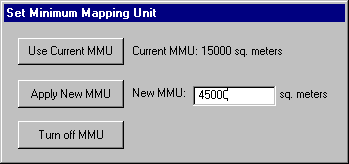 Set Minimum Mapping Unit Dialog