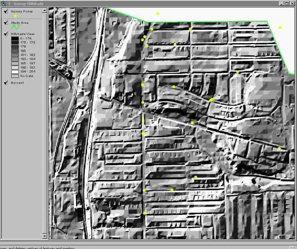 Figure 4. Digital Terrain Model Using Spatial Analyst