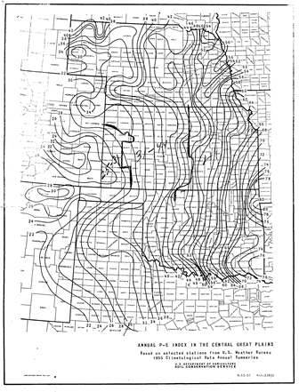 Annual P-E Index in the Central Great Plains