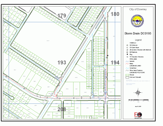 An example of a Storm Drain Facility Map
