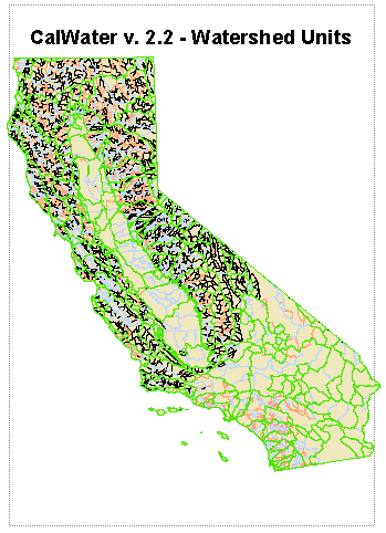 Figure 5: The CalWater Database or Watershed Units
in California, 1999