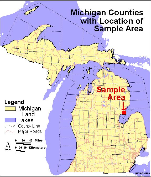 Figure 3: Locator map for sample results