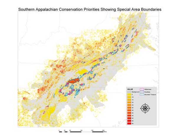 Southern Appalachian Priorities with Special Areas