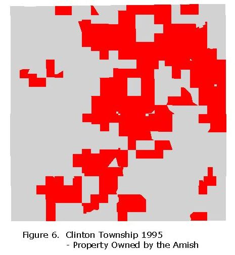 Figure 6.Clinton Township 1995 - Property Owned by the Amish