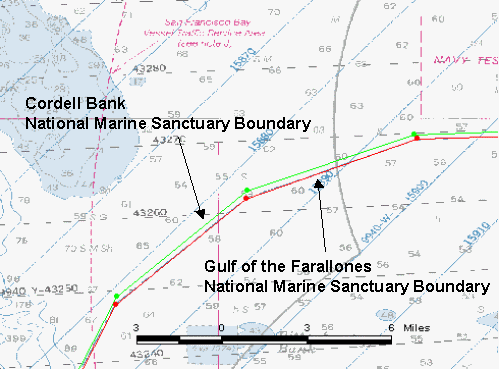 Figure 2 Cordell Bank and Gulf of the Farallones National Marine Sanctuaries.