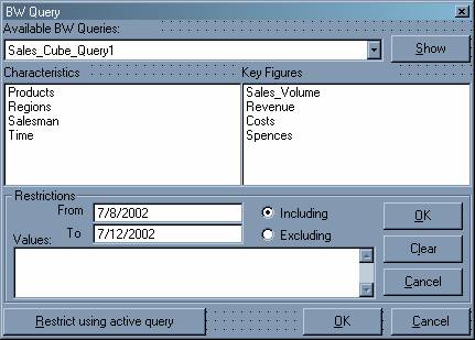 GBWs Form To BW Query Access