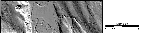 Hillshade image of LIDAR DEM (North)