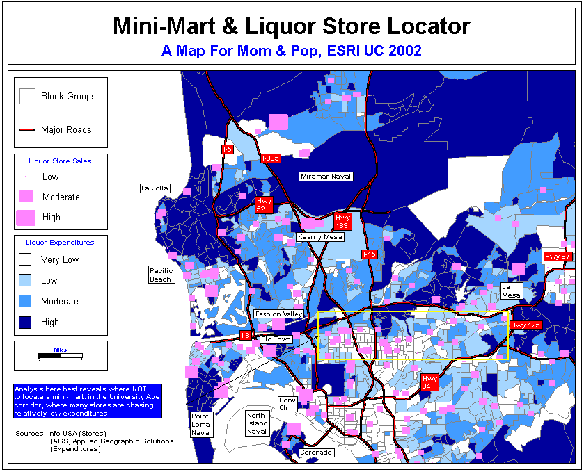 Atlas GIS: Mini-Mart Liquor Store Locations