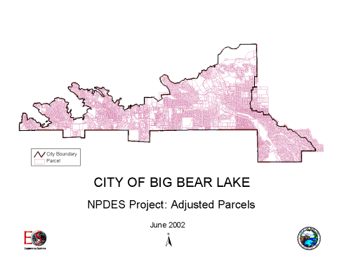 The City of Big Bear Lake Parcel Base Map After Rectification of Parcels for Registration to COGO-ed Street Centerlines and their Offset Rights-Of-Way