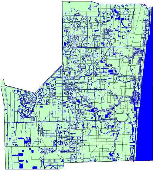Surface Water Features in Broward County