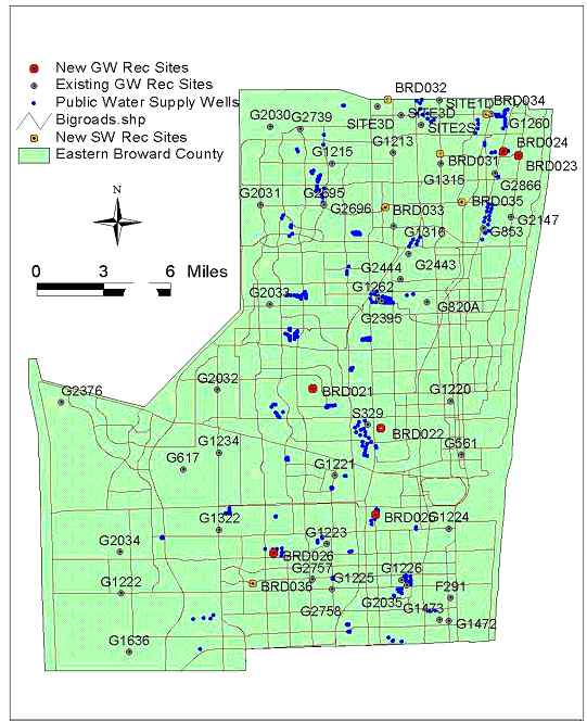 Groundwater Level Monitoring Network in Broward County