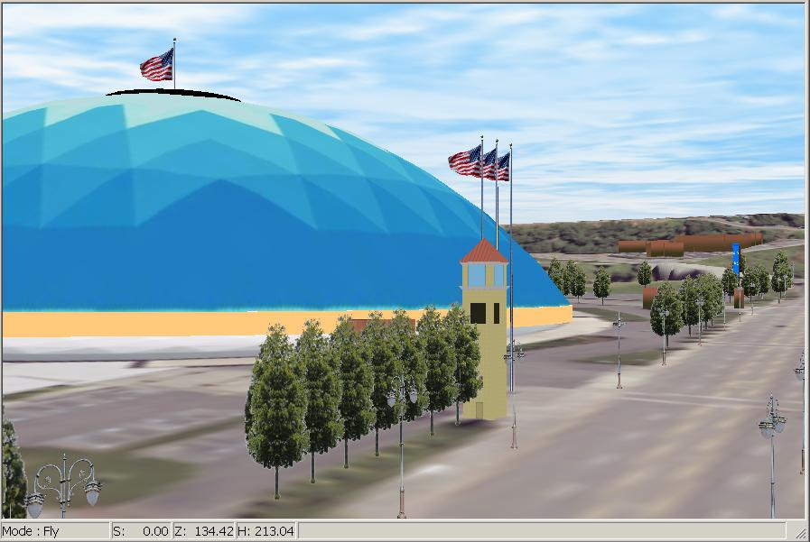 Tacoma Dome 3D Simulation from CommunityViz