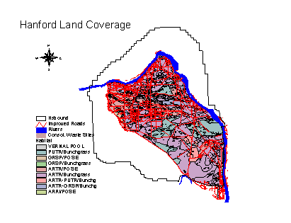 Figure 2.  Hanford Land Coverage Theme