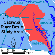 basin catawba river ncdot restoration stream study area wetland searches site figure map