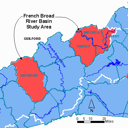 Map: French Broad Study Area