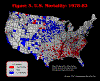 U.S. Mortality Persistence Map:  1978-1982