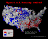 U.S. Mortality Persistence Map:  1983-1987