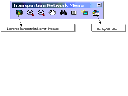Fig.3. The Transportation Network Menu Tool Bar