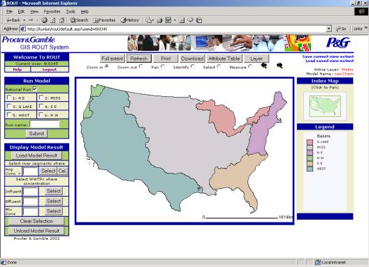 Figure 4. GIS-ROUT home page