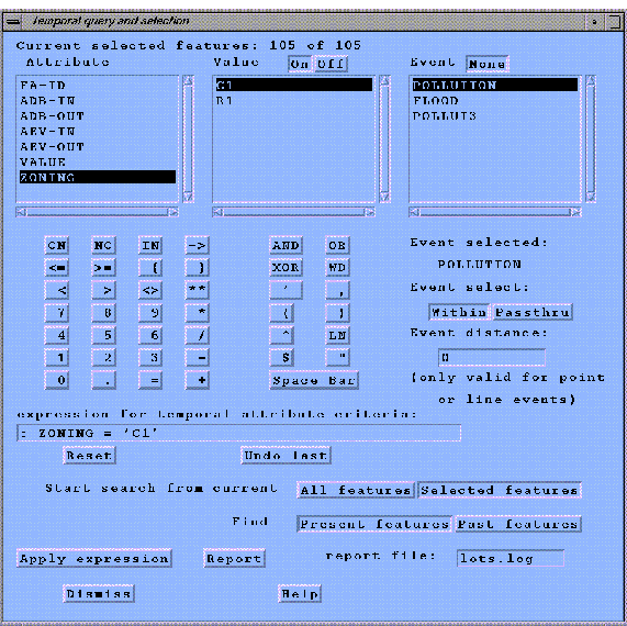Diagram of the main TGIS version menu