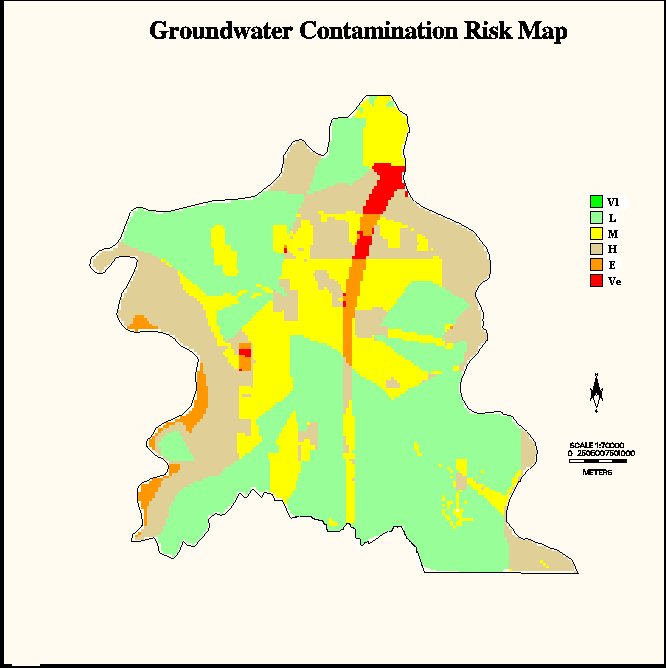 Groundwater contamination risk Map