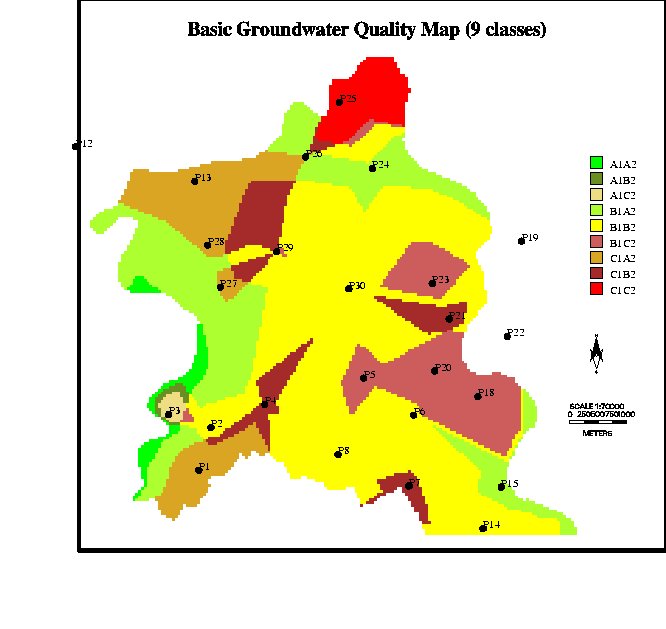 Basic Groundwater Quality Map (9 ranges)