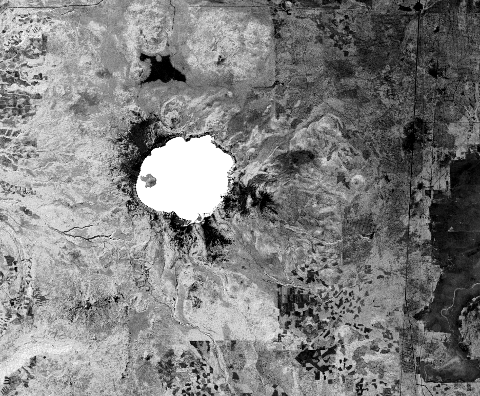 Figure 13:  NDVI image of Crater Lake, Oregon