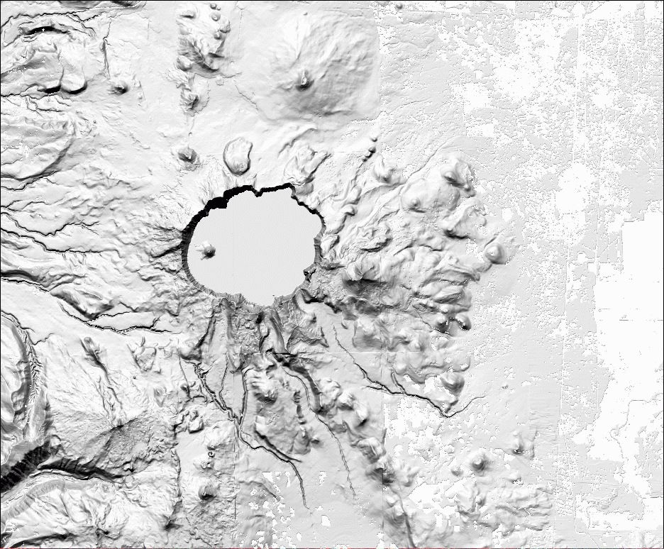 Figure 15. Enhanced hillshade map of Crater Lake, Oregon