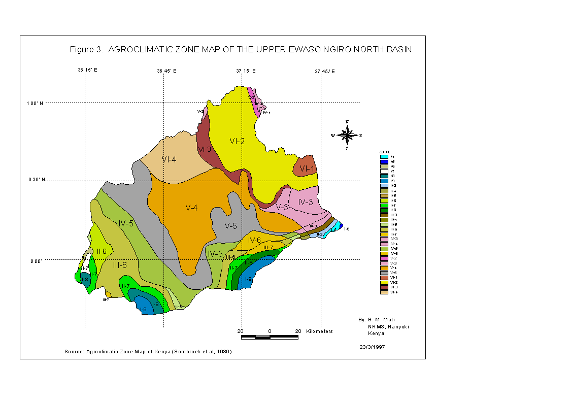 Agroclimatic Zone Map of the Upper Ewaso Ngiro North Basin