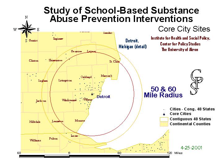 Detroit map, with potential school districts.