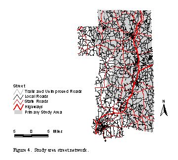 Figure 4. Study area street network.