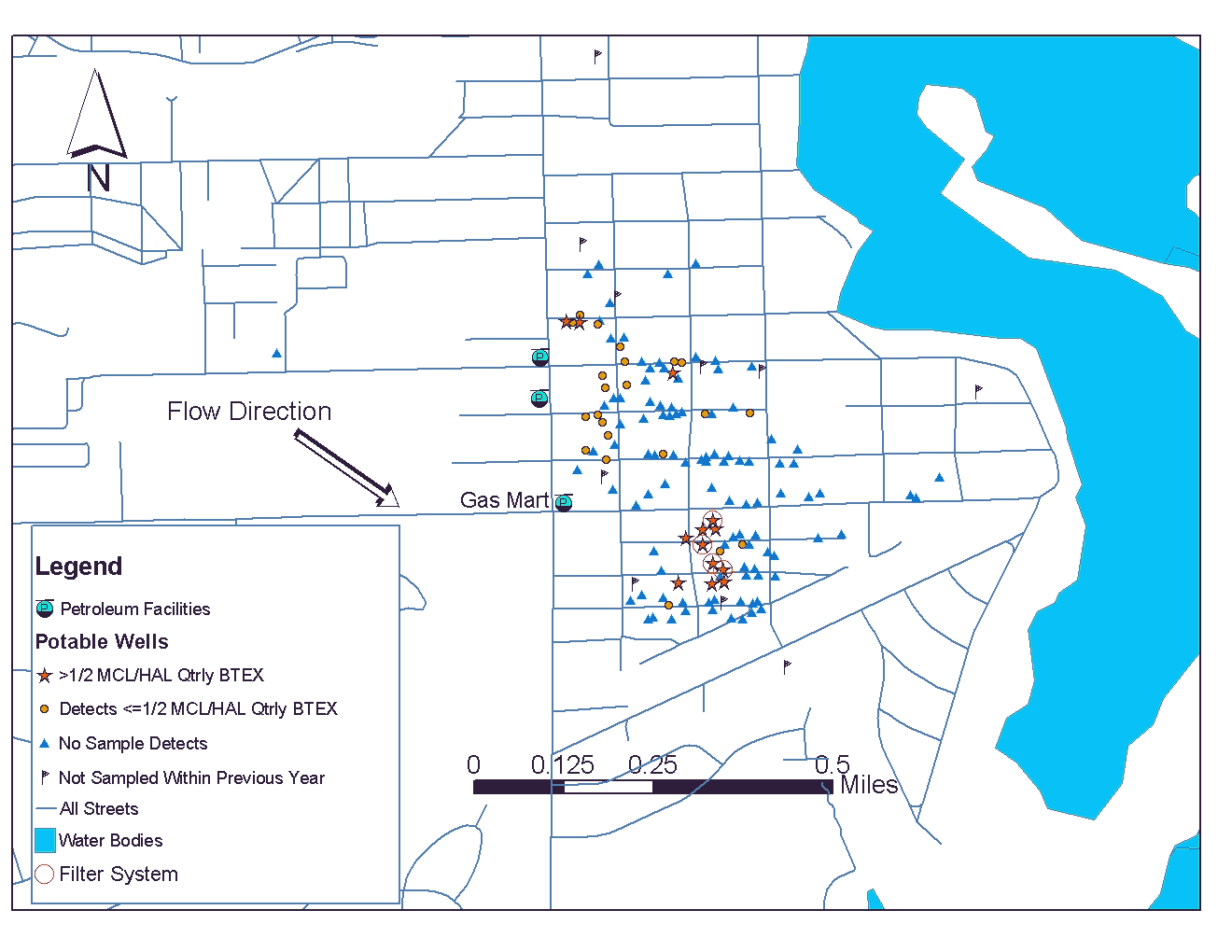 benzene plume map 2002