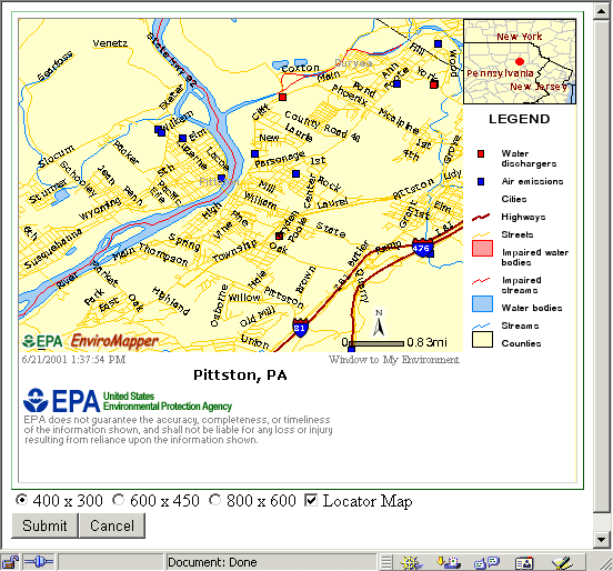 An example of PrintMap output.