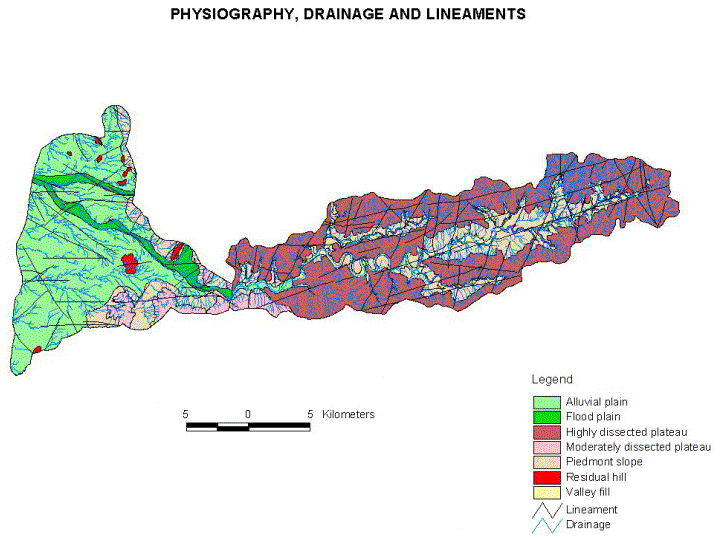 Physiography, Drainage and lineaments