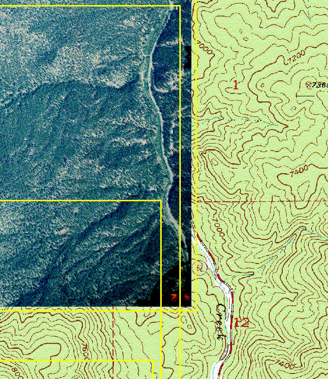 Figure 11. Georeferencing is very close even at the edge of the image where displacement effects are greatest.