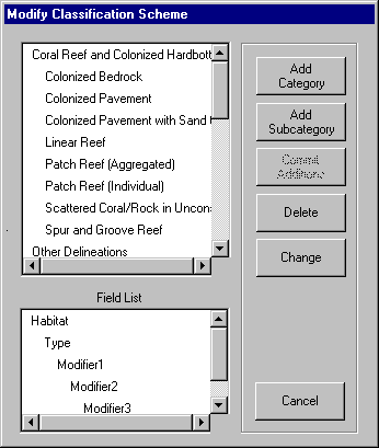 Modify Classification Dialog (with coral scheme)