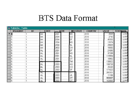 BTS Data Format