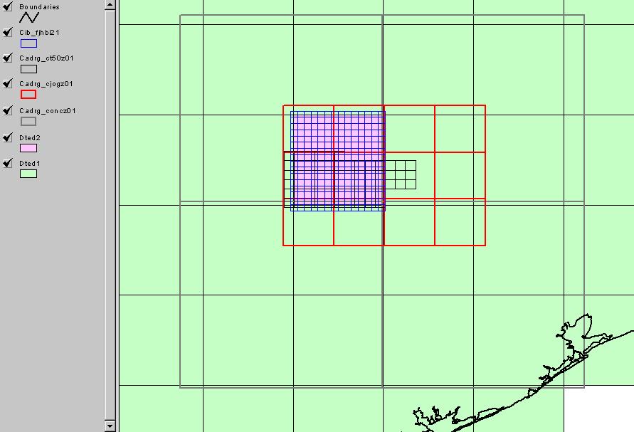 Figure 8  Raster And Imagery Data Set Tile Boundaries For Sample Scenario Region